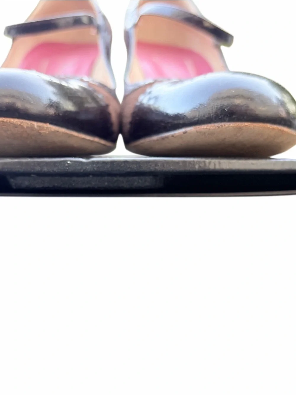 Kate‎ Spade Brown Suede / Patent Leather Mary Jane Heels with Pink Insole